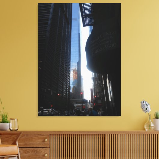 Wall Street, New York Canvas Afdruk (Insitu (Woonkamer))