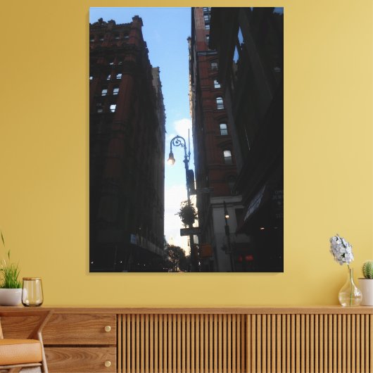 Wall Street, New York Canvas Afdruk (Insitu (Woonkamer))