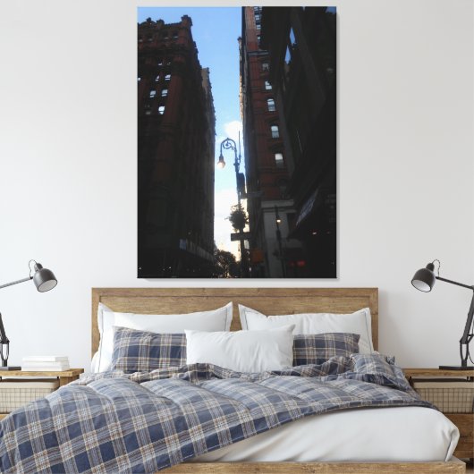 Wall Street, New York Canvas Afdruk (Insitu (Slaapkamer))