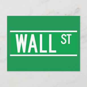 Wall Street, New York Street Sign Briefkaart