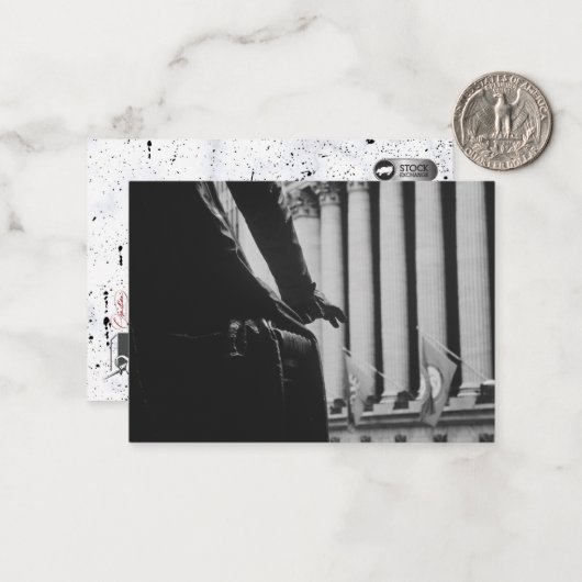 Wall Street Notitiekaartje (Voorkant / Achterkant in situ)