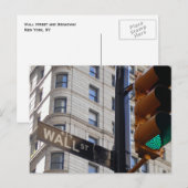 Wall Street NYC Briefkaart (Voorkant / Achterkant)