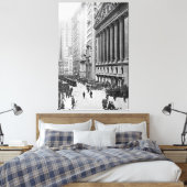  Wall Street NYC-foto (1921) Canvas Afdruk (Insitu (Slaapkamer))