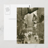 Wall Street Party, eind WW1, 1918 Briefkaart (Voorkant / Achterkant)