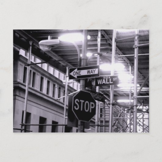 Wall Street postcard Briefkaart (Voorkant)