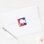 Wall Street Red White en Blue Bull Ronde Sticker (Envelop)