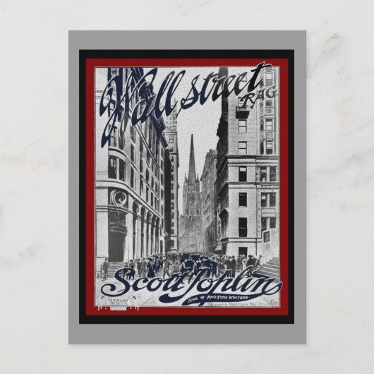 Wall Street Scott Joplin Briefkaart (Voorkant)
