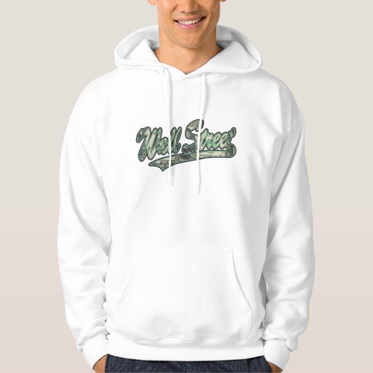 Wall Street Script op zwart exemplaar Hoodie (Voorkant)
