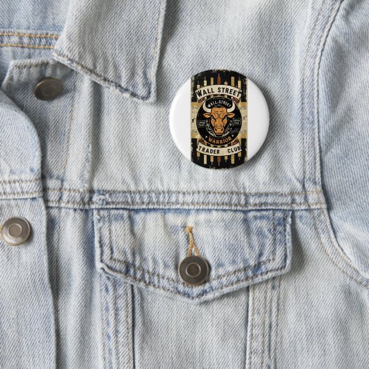 Wall Street Trader Button – Draag de drukte, pin (In situ)