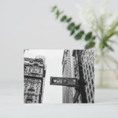 Wall Street Zwart en Wit Briefkaart (Staand voorkant)