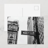 Wall Street Zwart en Wit Briefkaart (Voorkant / Achterkant)