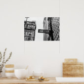Wall Street Zwart en Wit Poster (Keuken)