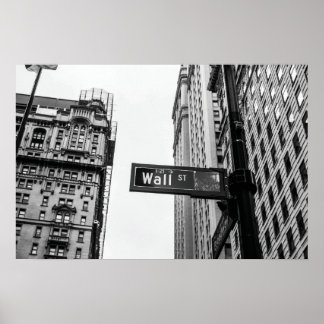 Wall Street Zwart en Wit Poster
