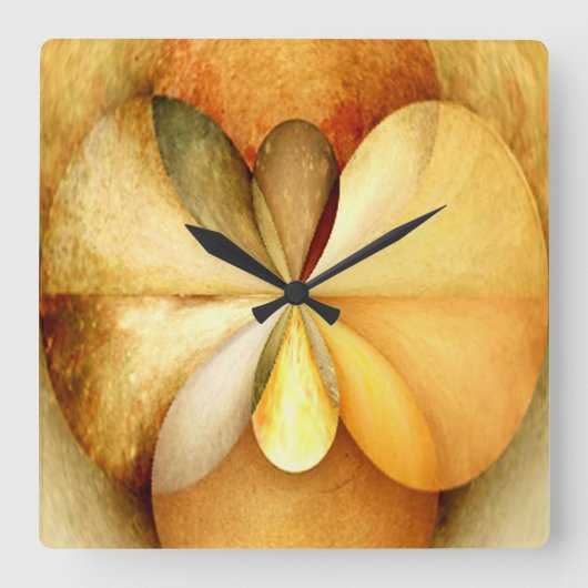 Wall Studie Art Clock Square Vierkante Klok (Voorkant)