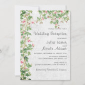  Wall Style Rosy Journal bruiloft receptie Kaart (Voorkant)