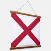 Wall tapestry met vlag van Alabama, VS Hangend Wandkleed (Gebogen)