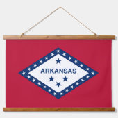 Wall tapestry met vlag van Arkansas, VS Hangend Wandkleed (Voorkant)