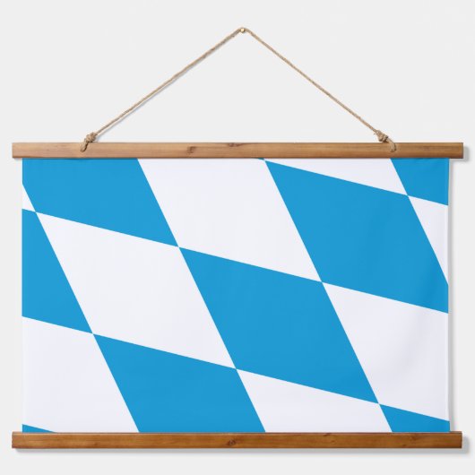 Wall Tapestry met vlag van Beieren, Duitsland Hangend Wandkleed (Voorkant)