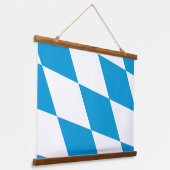 Wall Tapestry met vlag van Beieren, Duitsland Hangend Wandkleed (Gebogen)