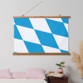 Wall Tapestry met vlag van Beieren, Duitsland Hangend Wandkleed (Slaapkamer)