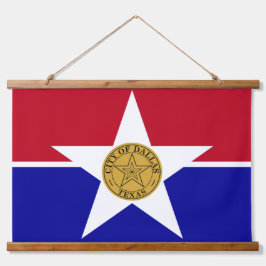 Wall Tapestry met vlag van Dallas, Texas, VS Hangend Wandkleed