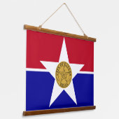 Wall Tapestry met vlag van Dallas, Texas, VS Hangend Wandkleed (Gebogen)