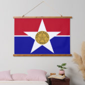 Wall Tapestry met vlag van Dallas, Texas, VS Hangend Wandkleed (Slaapkamer)