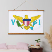 Wall Tapestry met vlag van de Maagdeneilanden, VS Hangend Wandkleed (Slaapkamer)