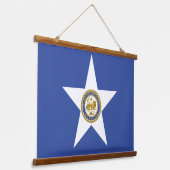Wall Tapestry met vlag van Houston, Texas, VS Hangend Wandkleed (Gebogen)