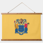 Wall tapestry met vlag van New Jersey, VS Hangend Wandkleed (Voorkant)