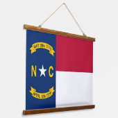 Wall tapestry met vlag van North Carolina, VS. Hangend Wandkleed (Gebogen)