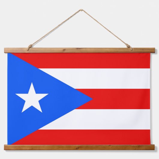Wall Tapestry met vlag van Puerto Rico, VS. Hangend Wandkleed (Voorkant)