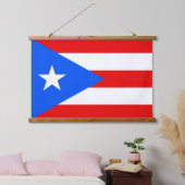 Wall Tapestry met vlag van Puerto Rico, VS. Hangend Wandkleed (Slaapkamer)