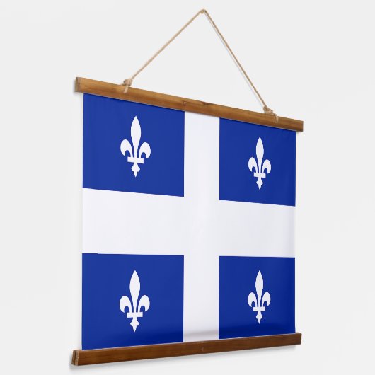 Wall Tapestry met vlag van Quebec, Canada Hangend Wandkleed (Gebogen)