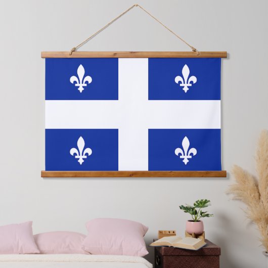 Wall Tapestry met vlag van Quebec, Canada Hangend Wandkleed (Slaapkamer)