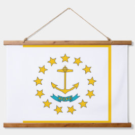 Wall Tapestry met vlag van Rhode Island, VS Hangend Wandkleed
