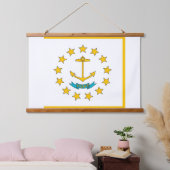 Wall Tapestry met vlag van Rhode Island, VS Hangend Wandkleed (Slaapkamer)