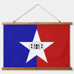 Wall Tapestry met vlag van San Antonio, VS Hangend Wandkleed