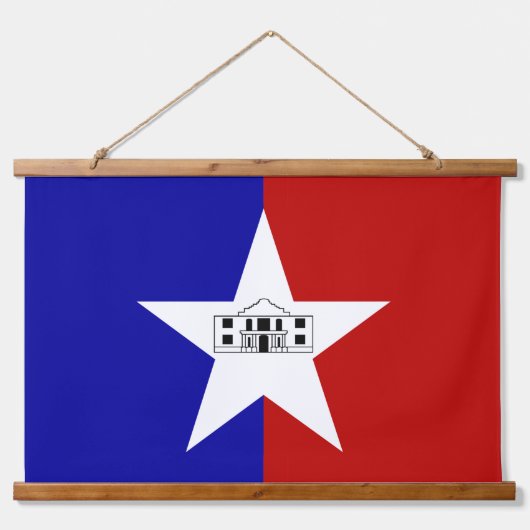 Wall Tapestry met vlag van San Antonio, VS Hangend Wandkleed (Voorkant)