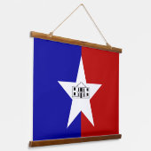 Wall Tapestry met vlag van San Antonio, VS Hangend Wandkleed (Gebogen)