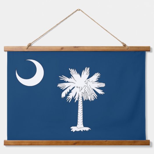 Wall Tapestry met vlag van South Carolina, VS. Hangend Wandkleed (Voorkant)