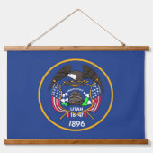 Wall Tapestry met vlag van Utah State, VS Hangend Wandkleed (Voorkant)