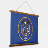 Wall Tapestry met vlag van Utah State, VS Hangend Wandkleed (Gebogen)