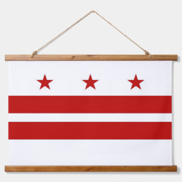 Wall Tapestry met vlag van Washington DC, VS Hangend Wandkleed