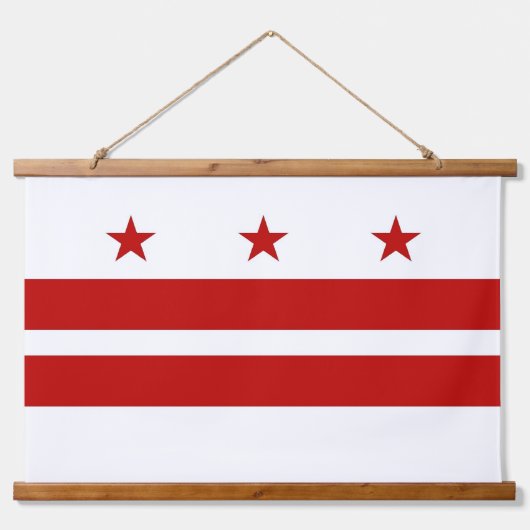Wall Tapestry met vlag van Washington DC, VS Hangend Wandkleed (Voorkant)