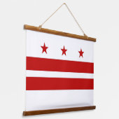 Wall Tapestry met vlag van Washington DC, VS Hangend Wandkleed (Gebogen)
