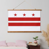 Wall Tapestry met vlag van Washington DC, VS Hangend Wandkleed (Slaapkamer)