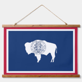 Wall Tapestry met vlag Wyoming, VS Hangend Wandkleed