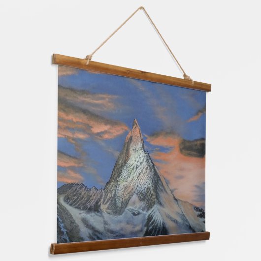 Wall Tapestry - "The Matterhorn At Sunset" Hangend Wandkleed (Gebogen)