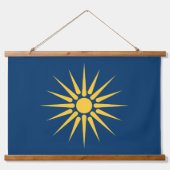 Wall Tapestry with flag of Macedonia, Greece Hangend Wandkleed (Voorkant)